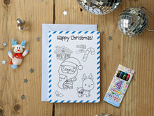 Load image into Gallery viewer, Colour Your Own Christmas Cards | BLUE