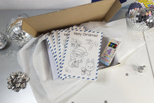 Load image into Gallery viewer, Colour Your Own Christmas Cards | BLUE