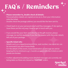 Load image into Gallery viewer, a pink poster with the words faq's reminders