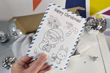 Load image into Gallery viewer, Colour Your Own Christmas Cards | BLUE