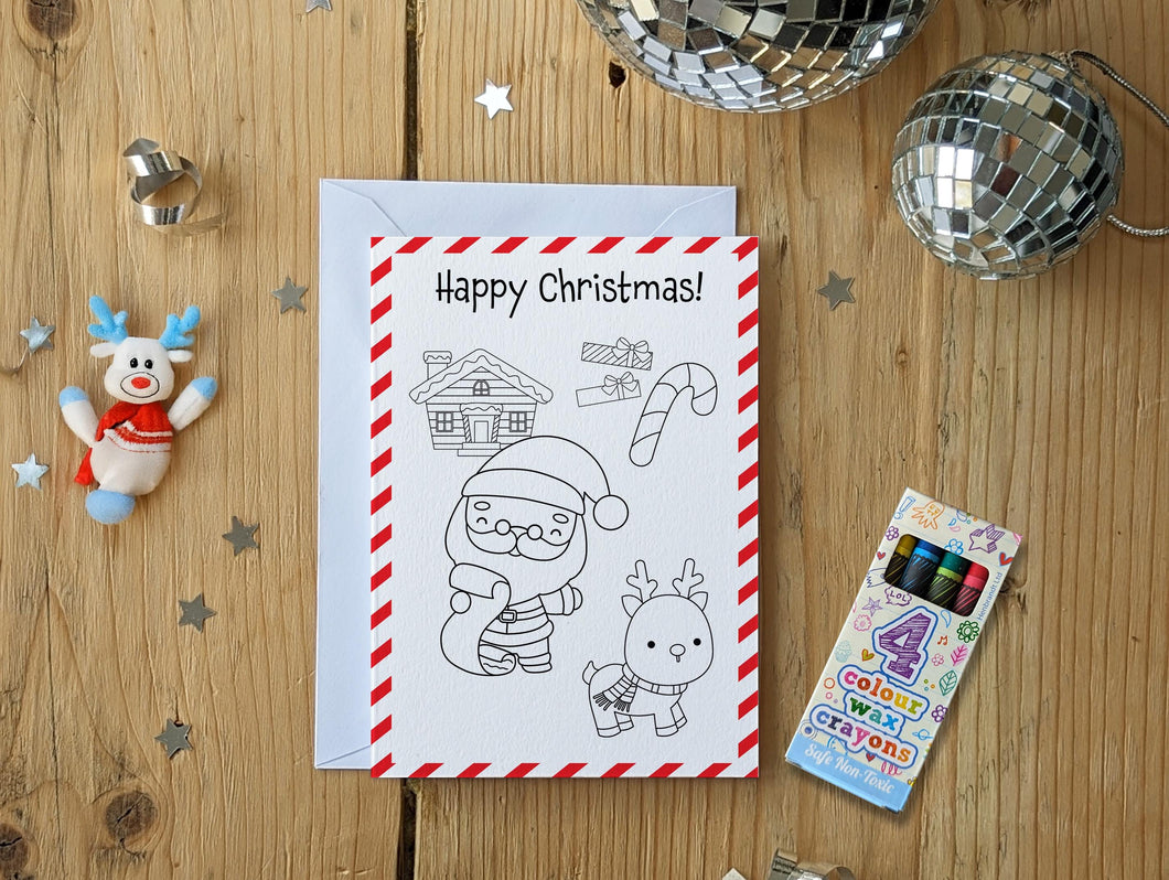 Colour Your Own Christmas Cards | RED