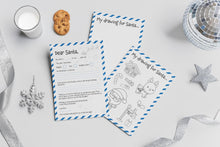 Load image into Gallery viewer, Official Santa Letter, template - Modern BLUE Design
