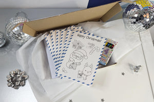 Colour Your Own Christmas Cards | BLUE