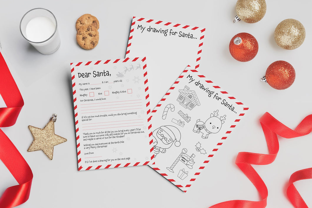 Official Santa Letter, template - Modern RED Design