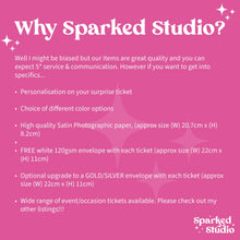 Load image into Gallery viewer, a pink poster with the words why sparked studio?
