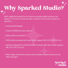 Load image into Gallery viewer, a pink poster with the words why sparked studio?
